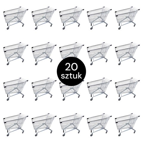 Wózek sklepowy YR 150l szerokość 54 cm zestaw 20 sztuk MPP001489