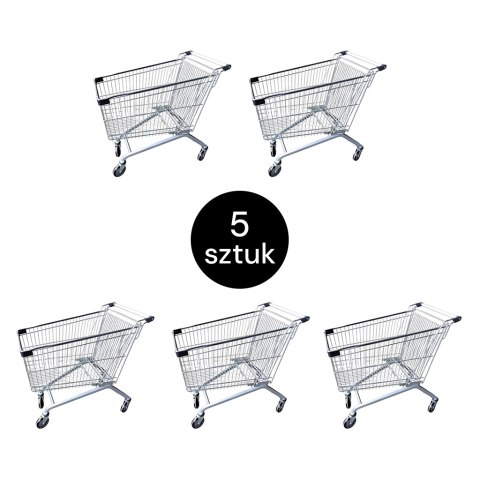 Wózek sklepowy YR 150l szerokość 54 cm zestaw 5 sztuk MPP001485