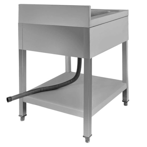 Zlew gastronomiczny 1 komora z maskownicą półką syfon 60x70x85 MTP005168