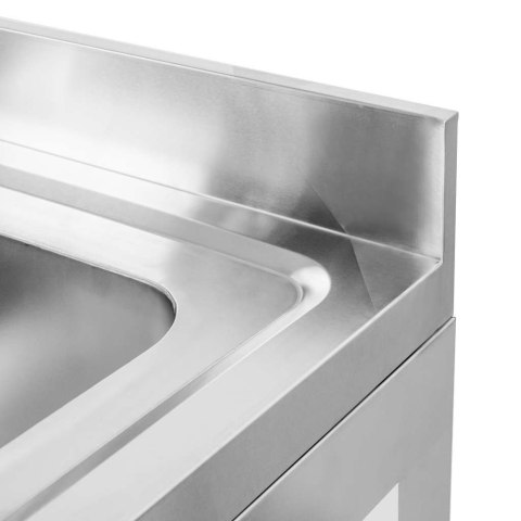 Zlew gastronomiczny 1 komora z maskownicą półką syfon 60x70x85 MTP005168