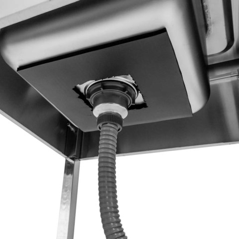 Zlew gastronomiczny 1 komora z maskownicą półką syfon 60x70x85 MTP005168