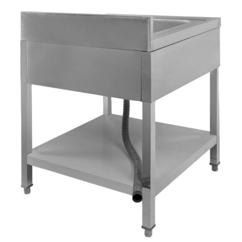 Zlew gastronomiczny 1 komora z maskownicą półką syfon 70x70x85 MTP005135