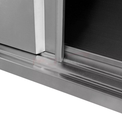 Zlew gastronomiczny spawany 2 komory z szafką 100x70x85 inox MTP005139