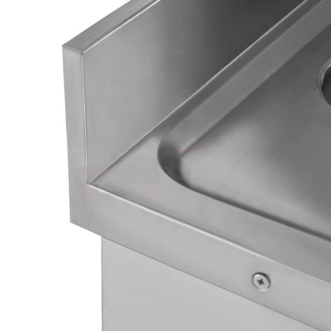 Zlew gastronomiczny spawany 2 komory z szafką 100x70x85 inox MTP005139