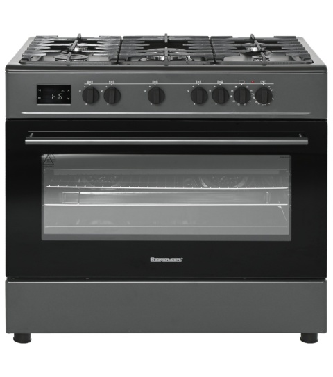 Kuchenka gazowa 5-palnikowa z piekarnikiem elektrycznym KWGE-K90A Modern Black