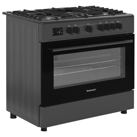 Kuchenka gazowa 5-palnikowa z piekarnikiem elektrycznym KWGE-K90A Modern Black