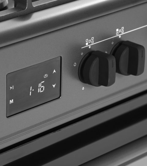 Kuchenka gazowa 5-palnikowa z piekarnikiem elektrycznym KWGE-K90A Modern Black