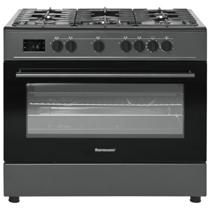 Kuchenka gazowa 5-palnikowa z piekarnikiem elektrycznym KWGE-K90A Modern Black