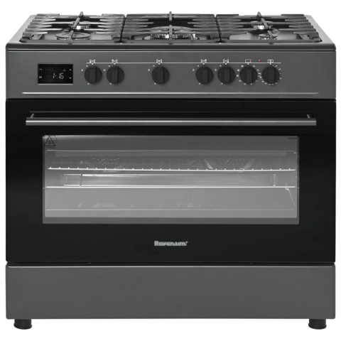 Kuchenka gazowa 5-palnikowa z piekarnikiem elektrycznym KWGE-K90A Modern Black