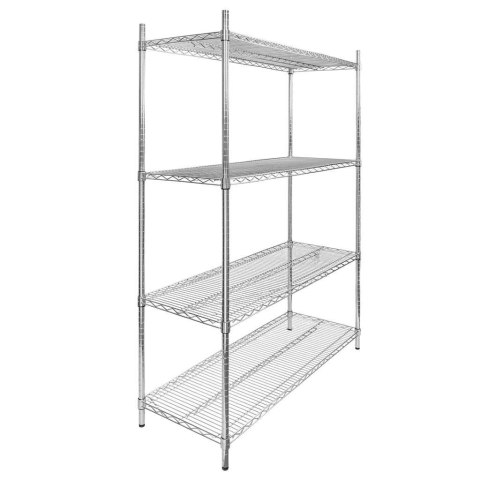 Regał gastronomiczny druciany chromowany 4 półki 120x45x180 MTP006910