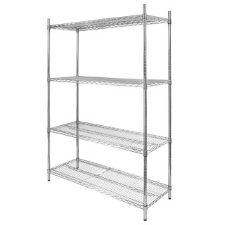 Regał gastronomiczny druciany chromowany 4 półki 120x60x180 MTP006913