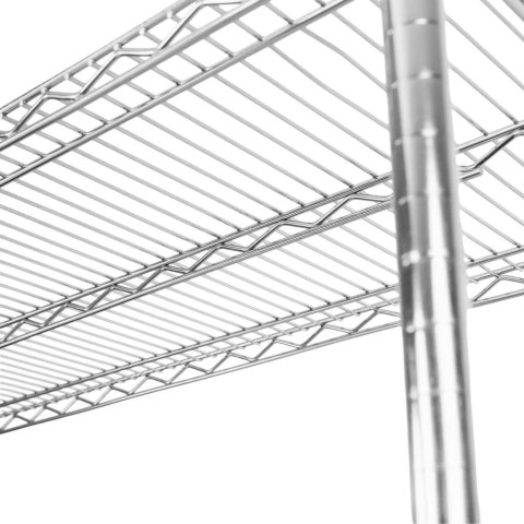 Regał gastronomiczny druciany chromowany 4 półki 120x60x180 MTP006913