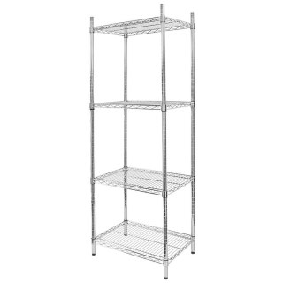 Regał gastronomiczny druciany chromowany 4 półki 60x45x180 MTP006908