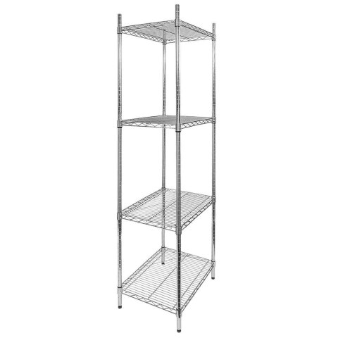 Regał gastronomiczny druciany chromowany 4 półki 60x45x180 MTP006908