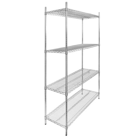Regał gastronomiczny druciany chromowany 4 półki 90x45x180 MTP006909