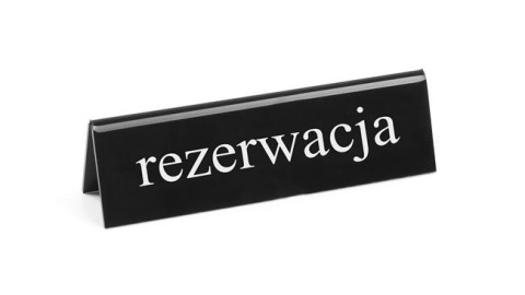 Tabliczka informacyjna "Rezerwacja" napis w języku rosyjskim | Hendi 663530