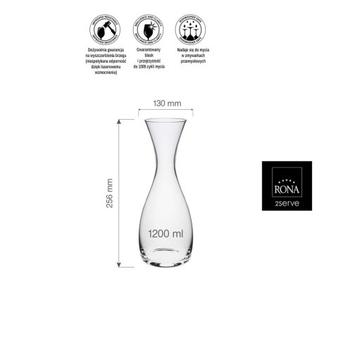 Karafka do wody i wina, 1200 ml, RONA RONA