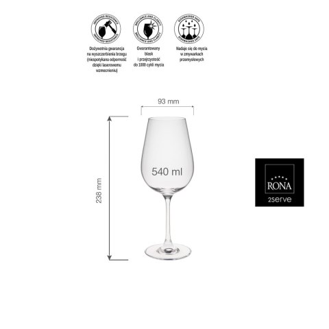 Kieliszek do wina bordeaux Invitation, 540ml RONA