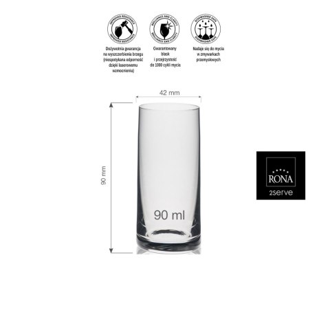 Kieliszek shot Mode, 90ml RONA