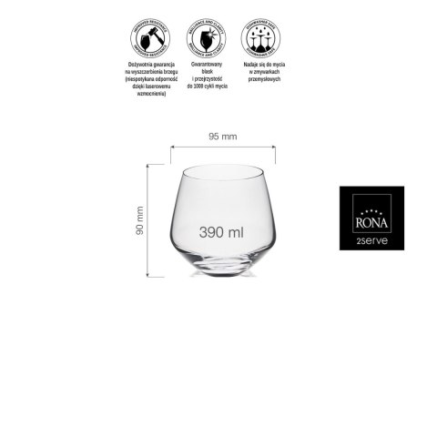 Szklanka niska Martina, 390ml RONA