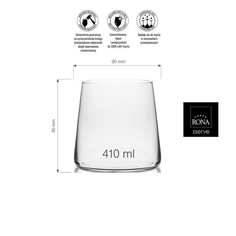 Szklanka niska Mode, 410ml RONA