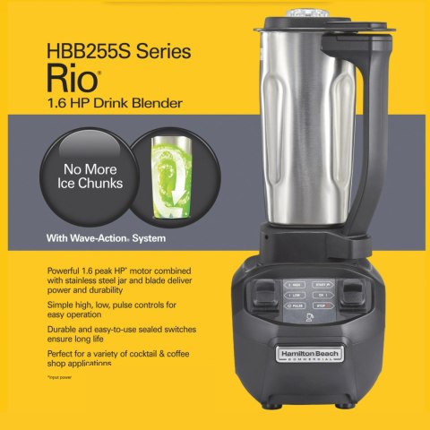 Blender Barmański Hamilton Beach Commercial HBB255-CE Rio Dzbanek Nierdzewny 1,4l