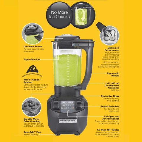 Blender Barmański Hamilton Beach Commercial HBB255-CE Rio Dzbanek Poliwęglan 1,4l