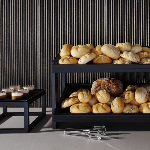 Taca szklana GN 1/1 czarna Fine Dine