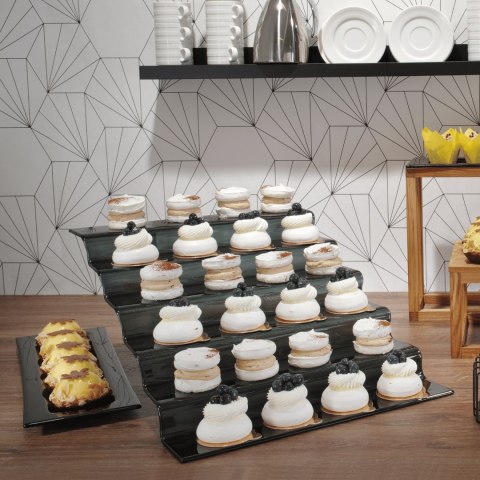 Taca szklana GN 2/4 czarna Fine Dine