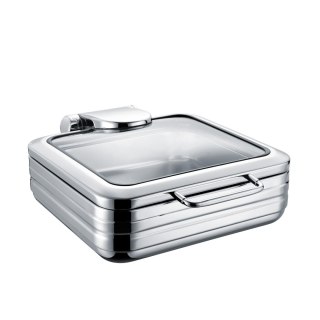 Podgrzewacz Indukcyjny GN 2/3 z Pokrywą Szklaną De Luxe Eco Fine Dine 204849