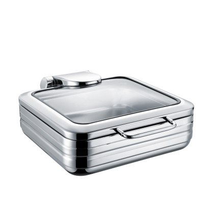 Podgrzewacz Indukcyjny GN 2/3 z Pokrywą Szklaną De Luxe Eco Fine Dine 204849