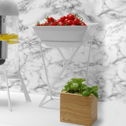 Miska kwadratowa z melaminy, biała, 190x190x(h)90 mm Fine Dine