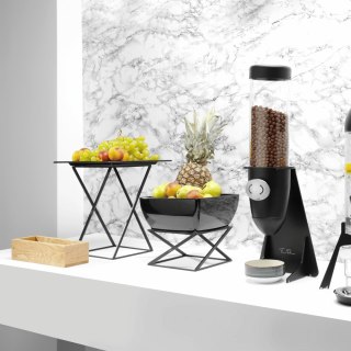 Miska kwadratowa z melaminy, czarna, 190x190x(h)90 mm Fine Dine