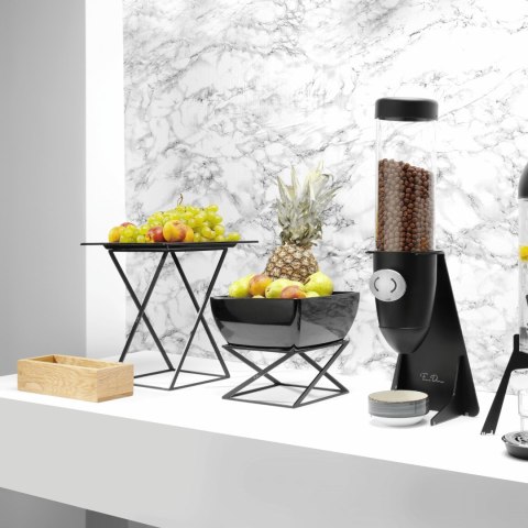 Miska kwadratowa z melaminy, czarna, 190x190x(h)90 mm Fine Dine