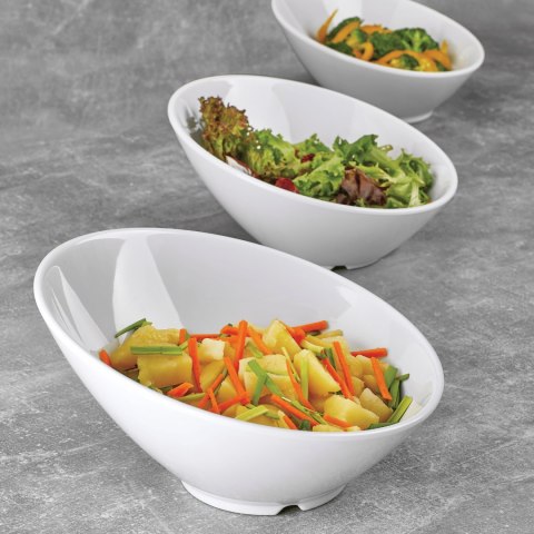 Miska skośna z melaminy, biała, 233x(h)125 mm Fine Dine