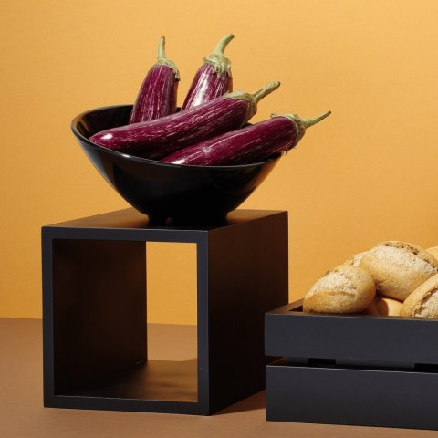 Miska skośna z melaminy, czarna, 233x(h)125 mm Fine Dine