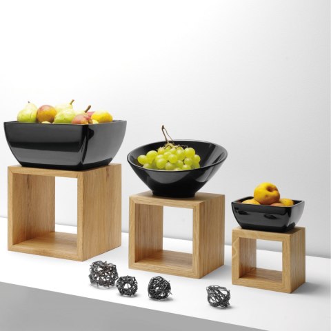 Miska skośna z melaminy, czarna, 233x(h)125 mm Fine Dine