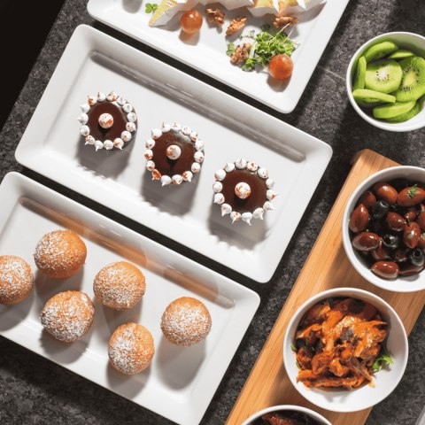 Taca GN 1/1 z melaminy, biała Fine Dine