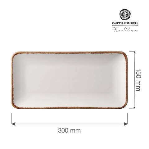 Talerz prostokątny Vanilla, 300x150 mm Fine Dine