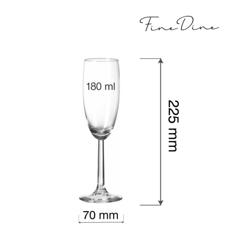 Kieliszek do szampana Volare Banquet, 180ml Fine Dine