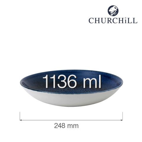 Miska coupe Stonecast Plume Ultramarine 248 mm Churchill