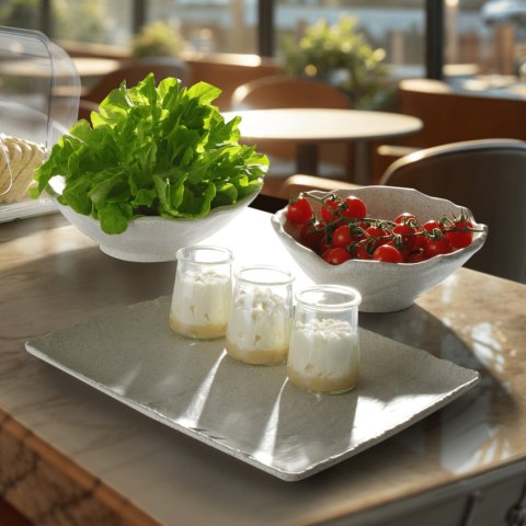 Miska skośna Rock, szara, 282x275x(h)115mm Fine Dine