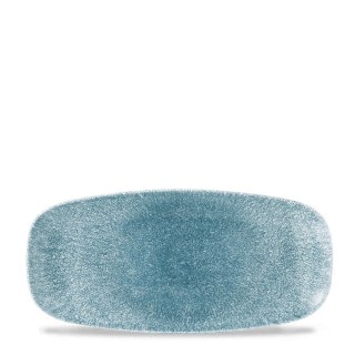 Talerz podłużny Raku Topaz Blue o wym. 269x127 mm Churchill
