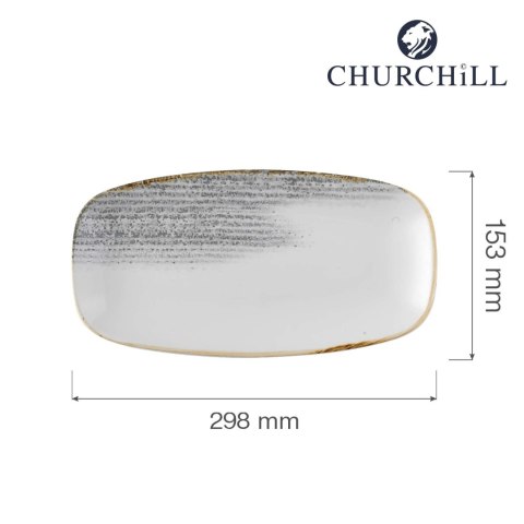 Talerz prostokątny Homespun Accents Jasper Grey 298x153 mm Churchill