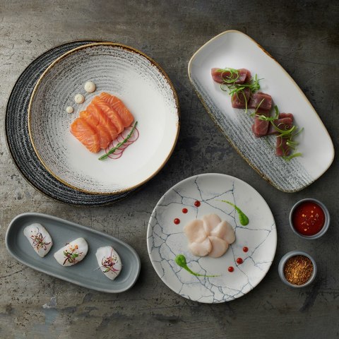 Talerz prostokątny Homespun Accents Jasper Grey 298x153 mm Churchill