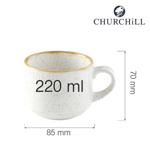 Filiżanka sztaplowana Stonecast Barley White 220ml Churchill