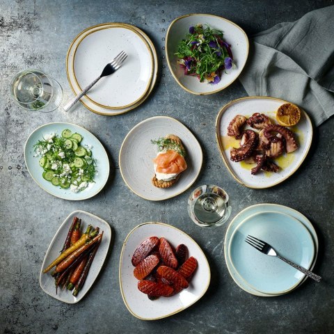 Miska trójkątna Stonecast Barley White 185 mm, 370 ml Churchill