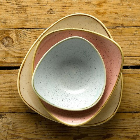 Miska trójkątna Stonecast Petal Pink 235 mm, 600 ml Churchill