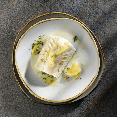 Talerz płytki o organicznym kształcie Stonecast Barley White 264 m Churchill