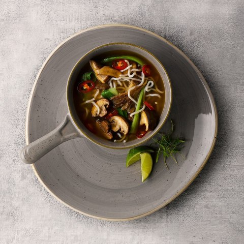 Talerz płytki o organicznym ksztalcie Stonecast Peppercorn Grey 264 mm Churchill